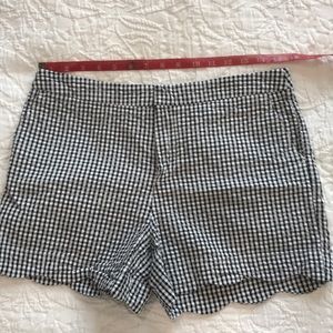 Scalloped Gingham Shorts
